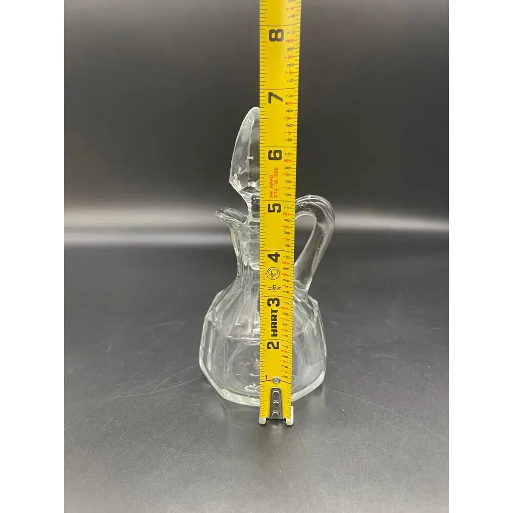 Vintage Clear Glass Oil / Vinegar Cruet with Stopper